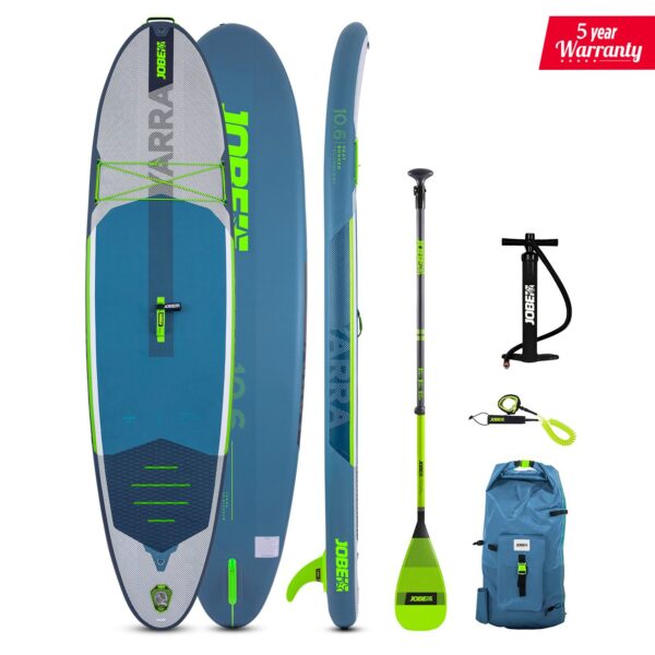 Jobe Yarra 10.6 Inflatable Paddle Board Package Steel Blue (2022 paddle)